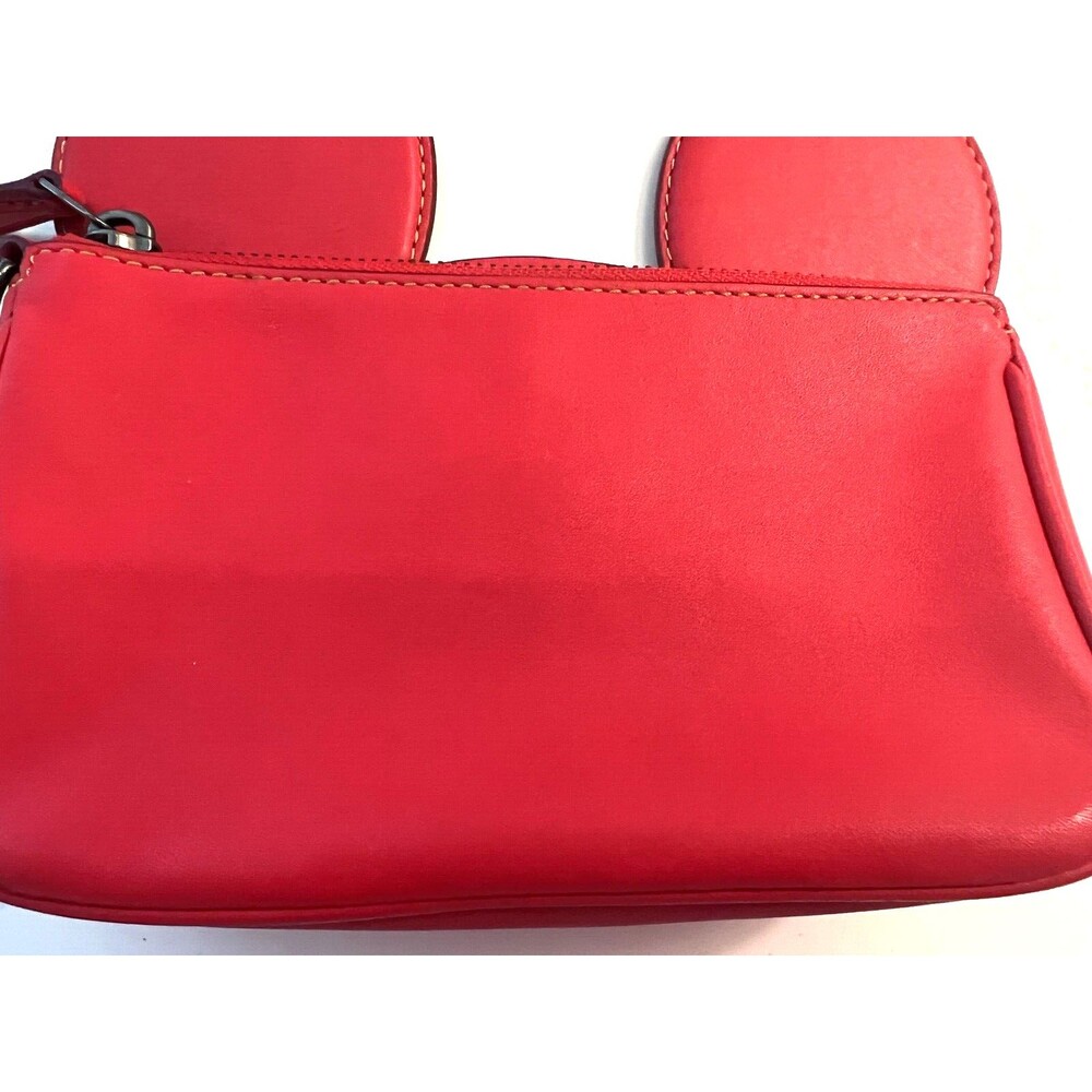 Coach X Disney F59529 Minnie Mouse Wristlet Red Coach Leather Zip Close Strap - Picture 9 of 15